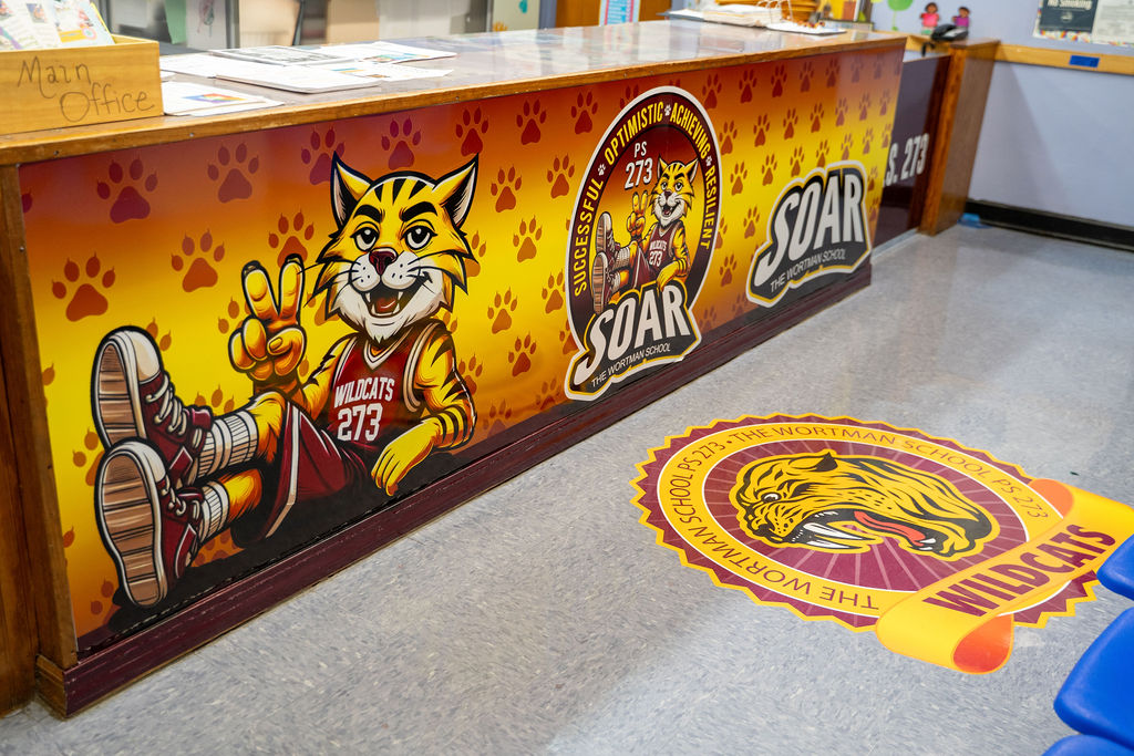 Refreshed identity applied across a school environment